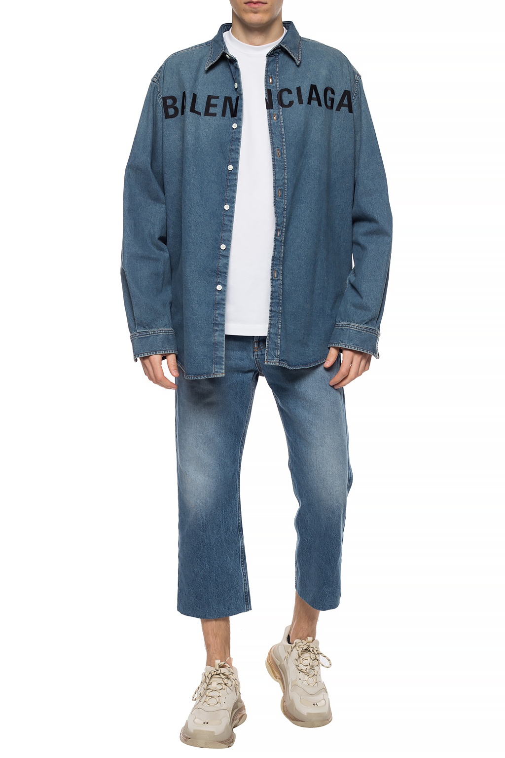 Balenciaga Branded denim shirt | Men's Clothing | Vitkac